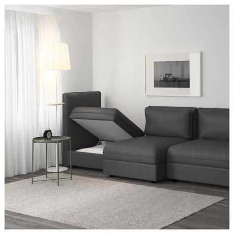 Watch as this mini sofa changes into a lounge sofa and then a comfy single bed. VALLENTUNA 3-bed sofa bed - Hillareed dark gray, Hillarered dark gray (691.498.62) - reviews ...
