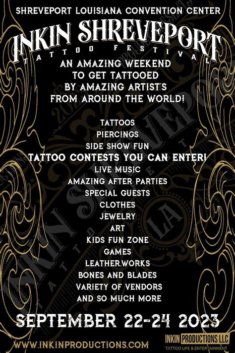 Inkin Shreveport, Shreveport Convention Center, 22 September to 24