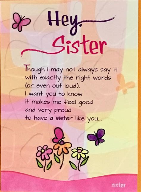 Hey Sister Greeting Card Stationery T Water Color Etsy Happy