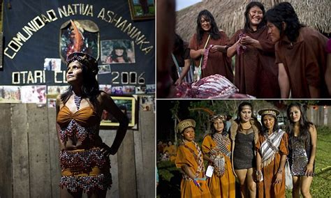 Beauty Contest For South American Jungle Tribes In Peruvian Rain Forest Daily Mail Online