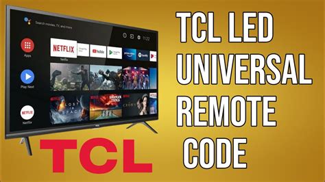 Tcl Universal Remote Code Universal Remote Codes Tcl Led Tv Anas Electronics Youtube