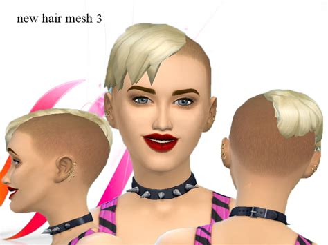 The Sims Resource New Mesh Hairstyle Punk 3