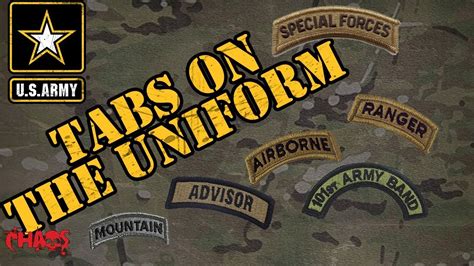 The Different Tabs On The Army Uniform Youtube