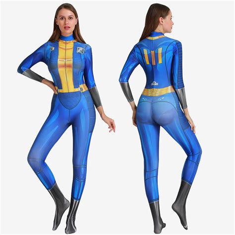 Fallout 4 Vault Suit Cosplay Costume Bodysuit Suit Jumpsuits Halloween