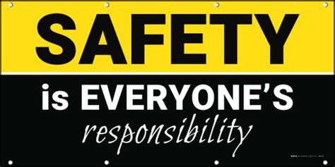 Safety Is Everyones Responsibility Yellowblack Banner Creative
