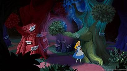 Wonderland Alice Cartoon Falling Wallpapers Background Desktop