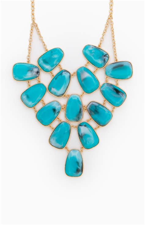 Bohemian Turquoise Statement Necklace In Turquoise Dailylook