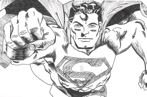 Superman Ink Illustration By Kelsey Bachman At