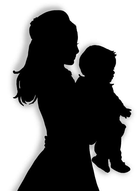 Mom And Baby Silhouette Clipart Best