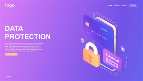 Premium Vector Web Banner Personal Data Protection Isometric Concept