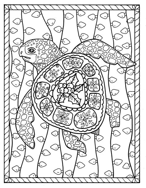 Have fun using the pictures of turtles to print and color appropriate for children's activities. Sea Turtle Christmas Coloring page Instant Download ...