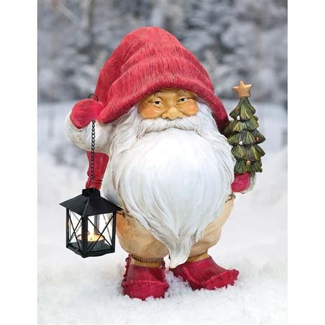 Holiday Christmas Holiday Gnome Statue Gnome Statues Design