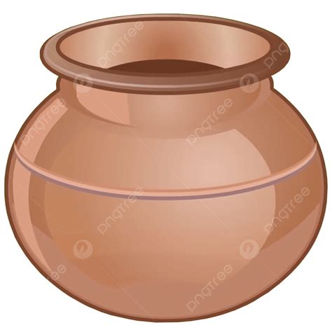 Pot En Argile Isolé Illustration Vectorielle Clipart Réaliste PNG Pot