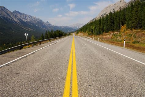 Rocky Mountains And Highway Stock Image Image Of Lane Country 6940007