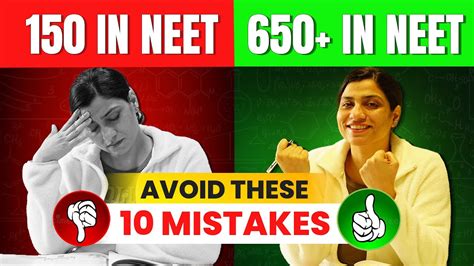 10 Mistakes To Avoid In Neet Preparationmistakes I Made While My