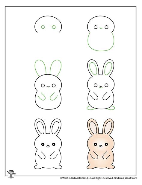 Bunny Drawing Step By Step Kids Woo Jr Kids Activities Childrens