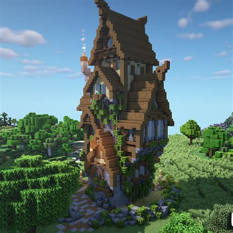 Minecraft Medieval Fantasy House Timelapse Minecraft Houses