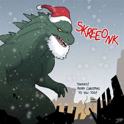 Godzilla Christmas 2014 By Jennyjams On Deviantart