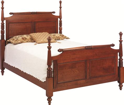 Millcraft Fur Elise Queen Rolling Pin Bed With Turned Wood Finials