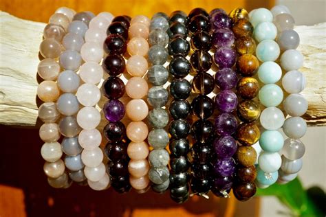 Crystal Bracelets 8mm Crystal Healing Bracelets Gemstone Etsy