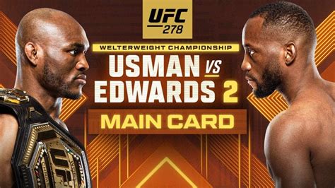 Ufc 278 On Espn Ppv How To Watch Usman Vs Edwards 2 Start Time