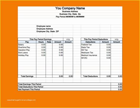 Free Check Stub Template Excel Of Adp Pay Stub Template Excelml