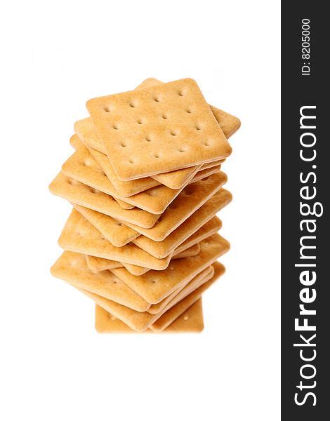 Pile Crackers Isolated White Free Stock Photos StockFreeImages