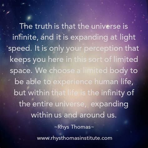The Truth Is That The Universe Is Infinite And It Is Expanding At