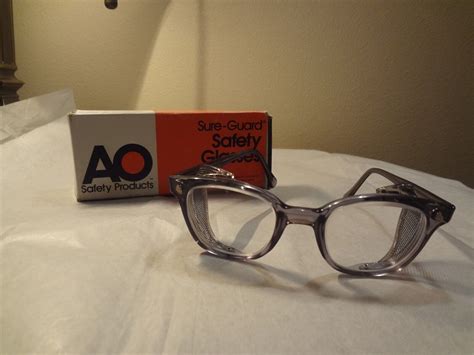 Vintage Nos American Optical Ao Safety Glasses W Side Gem