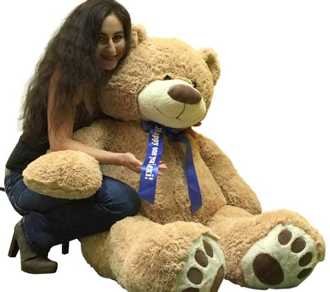 Custom Personalized Big Plush Giant Teddy Bear 5 Feet Tall Etsy