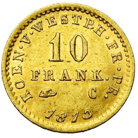 10 Frank Gold Pièces Modernes