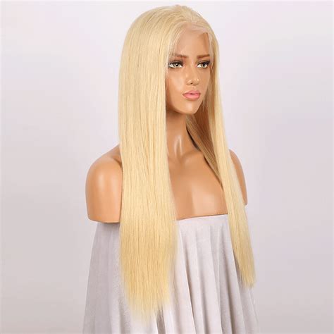 613 blonde straight lace front brazilian remy hair wigs