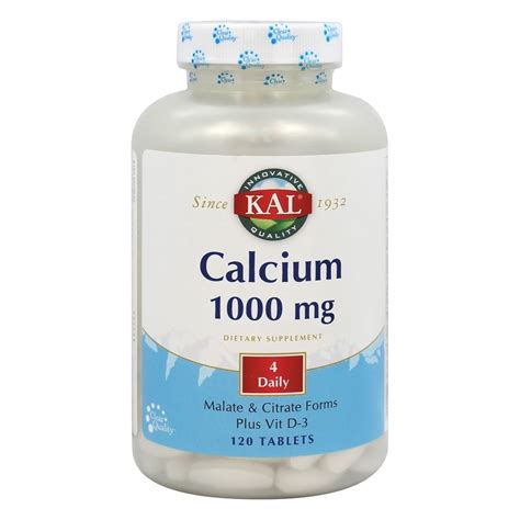 Kal Calcium 1000 Mg 120 Tablets