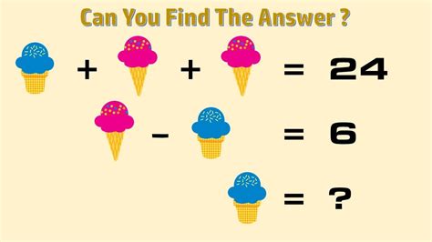 Can You Solve This Ice Cream Puzzle Genius Math Puzzles Image Maths