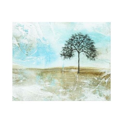 I Will Endure Abstract Landscape Lone Tree Art Canvas Print Zazzle
