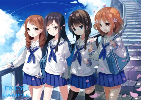 Anime Four Girls Friendship Wallpaper My Anime List