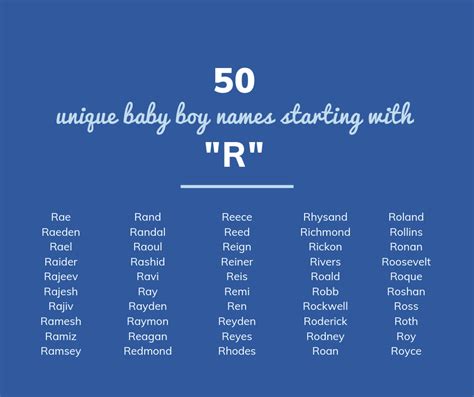 50 Unique Baby Boys Names That Start With R Annie Baby Monitor
