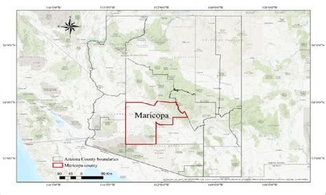 Figure1 Location Of Maricopa County In Arizona State Download
