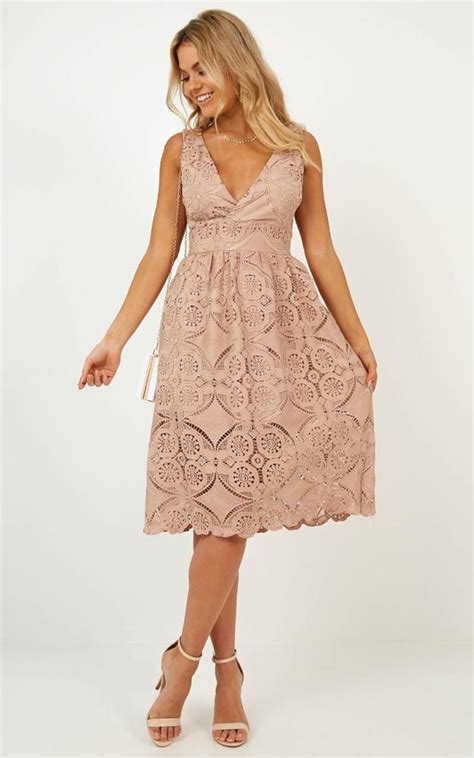 Say Youre Sorry Dress In Dusty Rose Lace Produced By Showpo Dusty