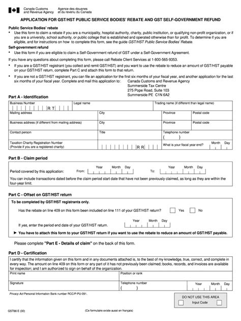 2000 form canada gst66 e fill online printable fillable blank pdffiller