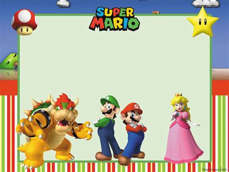 Fiesta De Super Mario Bros Invitaciones Para Imprimir Gratis Oh My