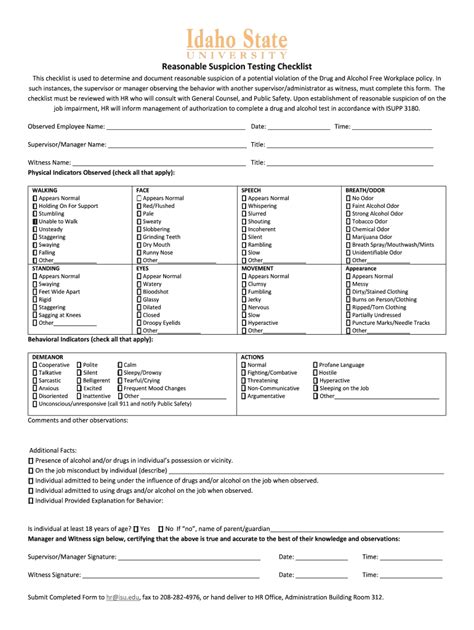 Reasonable Suspicion Form Fill Online Printable Fillable Blank Pdffiller