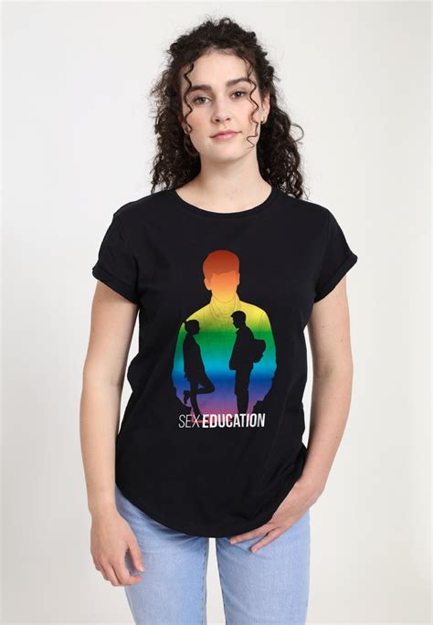 henry tiger sex education rainbow print t shirt black zalando de