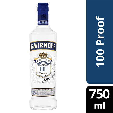 Smirnoff 100 Proof Vodka 750 Ml Bottle