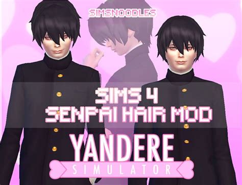 Yandere Simulator Senpai Male Hair Mod Sims 4 Sims4 Cc Download Sims 4