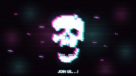 Glitch Skull Wallpapers Top Free Glitch Skull Backgrounds