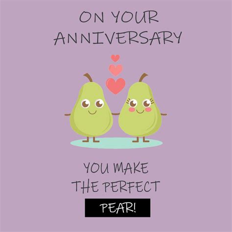 The Perfect Pear Anniversary Ecard Send A Charity Card Birthday