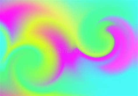 Rainbow Neon Swirl Background Radial Gradient Of Twisted Spiral