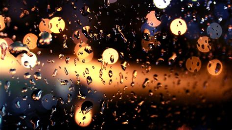 1920x1080 1920x1080 Glass Drops Lights Rain Bokeh Night