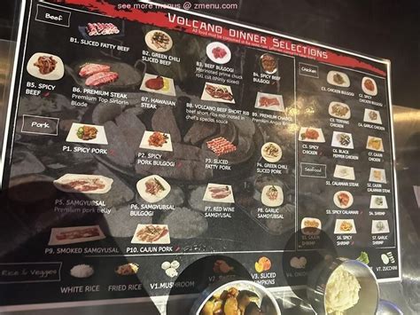 Online Menu Of Volcano Korean Bbq Restaurant Odessa Texas 79762 Zmenu